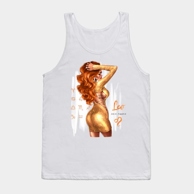 Leo Woman Tank Top by AllessyArt 